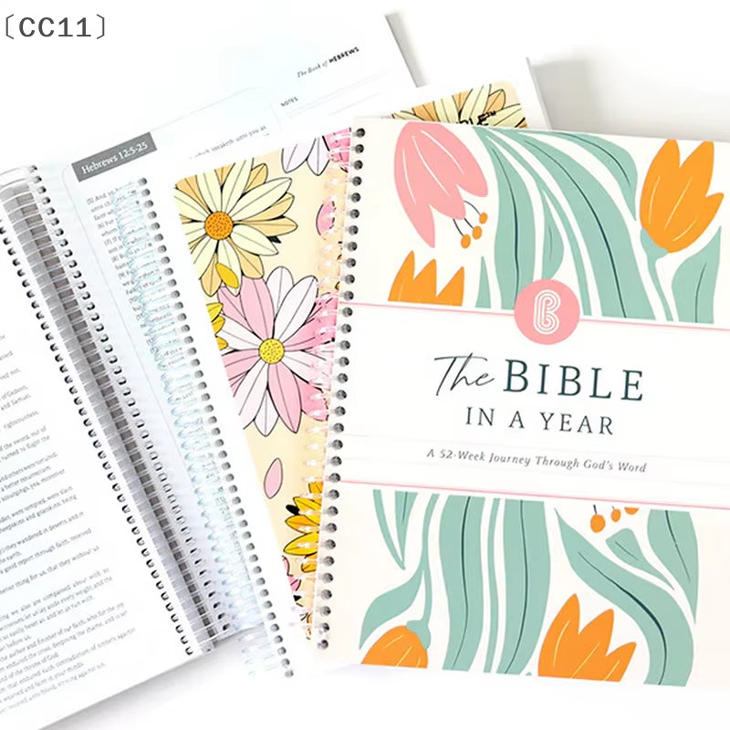 〔Cc11〕The Bible in a Year: a 52-Week Study through Gods Word - Spiral Bible Study Guide 52-Week Women'S Bible Study Plan