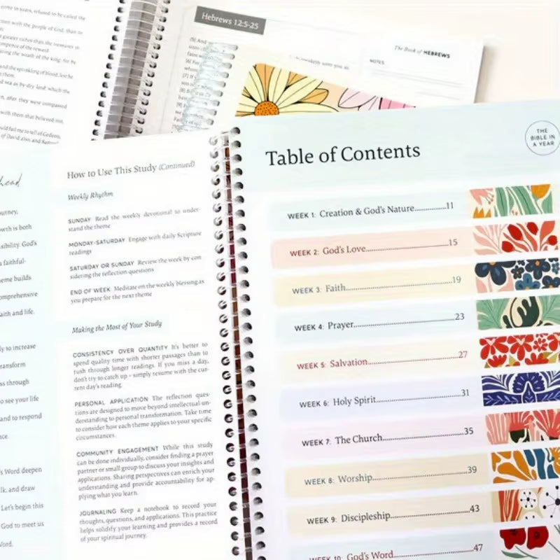 The Bible in a Year: Women'S Bible Study Plan-Daily Scripture Readings Structured 52-Week Plan for Consistent Bible Study & Spir